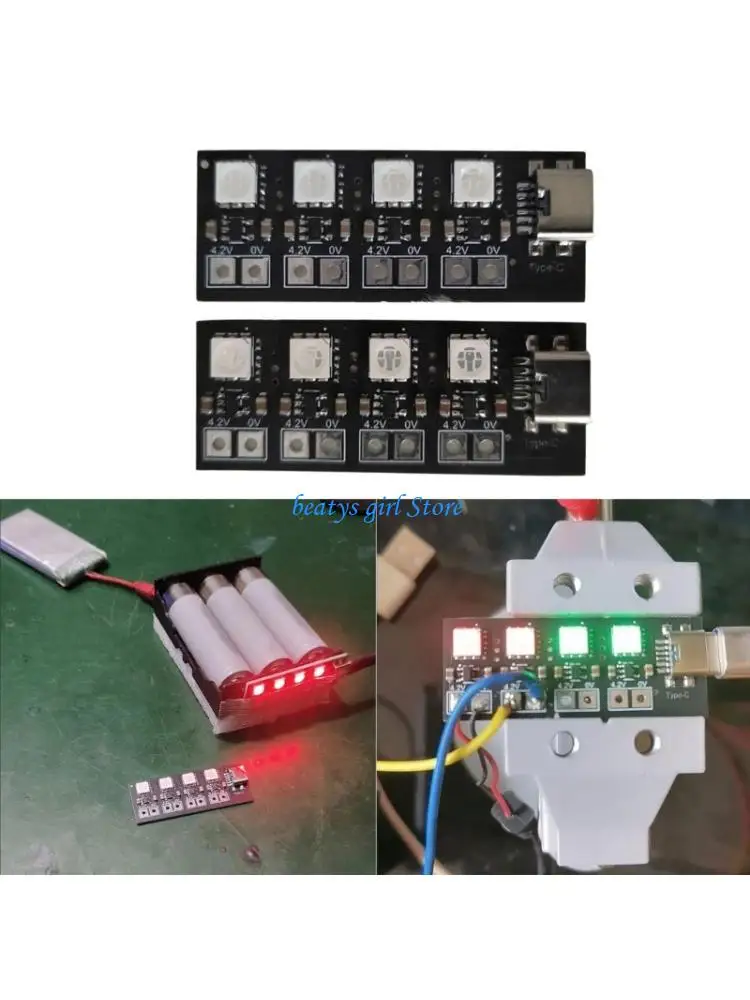 C7AB 2Piece Battery Charging Panel 4.2V Precise Voltages Control Heat Management System For Prolonged Usage