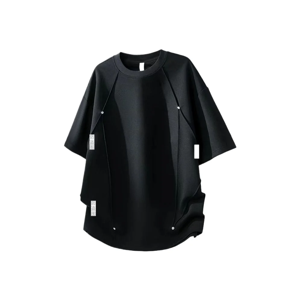 Fashion 2026 New Casual High Street Breathable Short Sleeve T-Shirt Men's Summer Trend Sports Teen Half Sleeve Handsome Tshirt