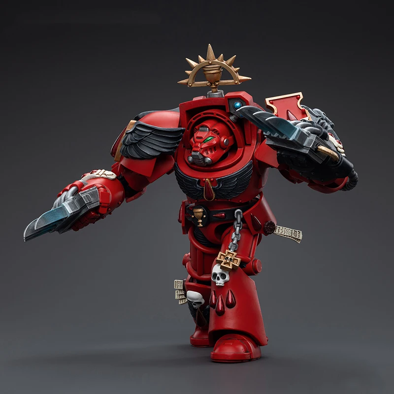 JOYTOY Warhammer 40K Blood Angels Terminadores de asalto Hermano Tyborel 1:18 Figura de acción, modelo de colección regalo para adultos