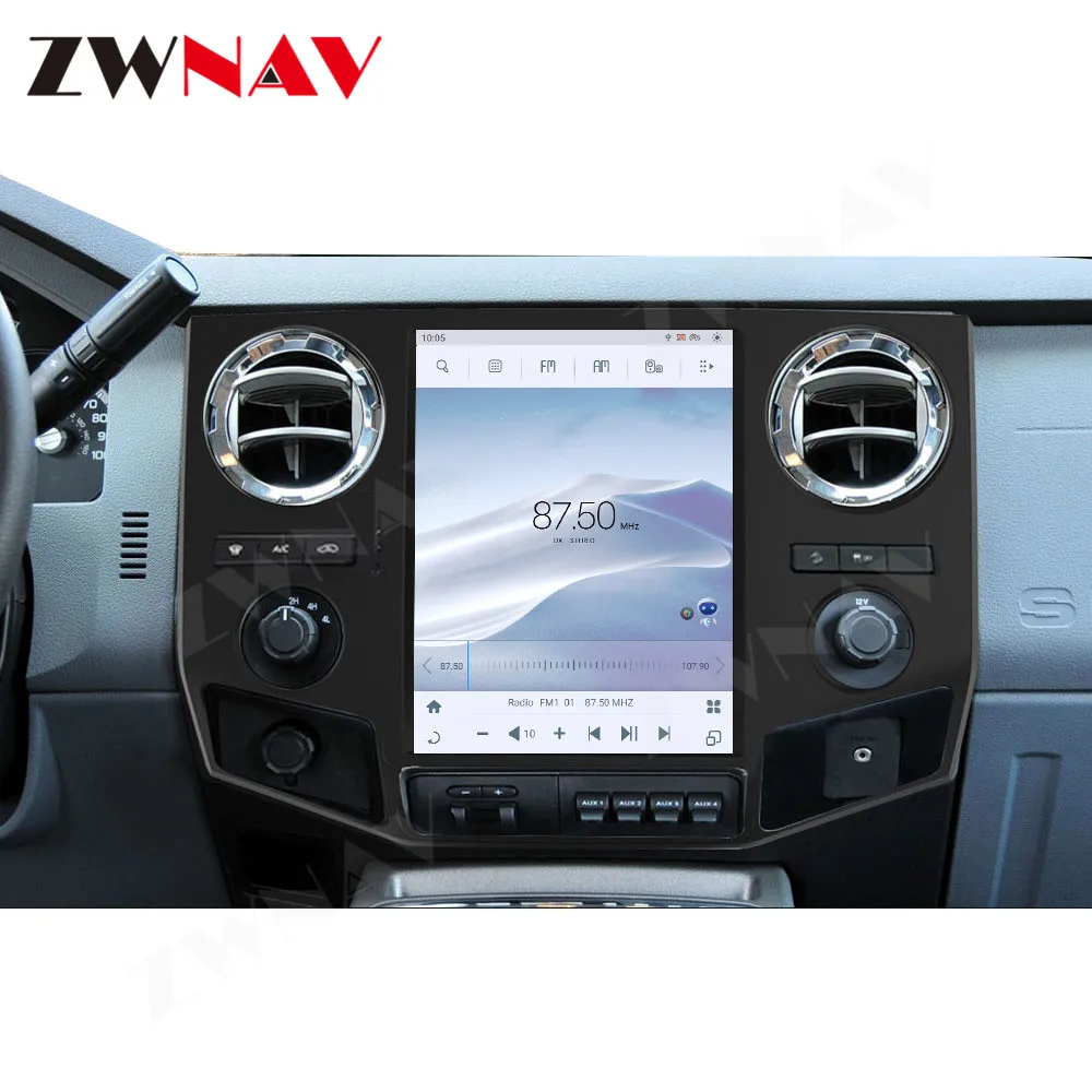 For Ford F250 F350 2009-2012 F450 F650 2009-2014 Car Radio Carplay Android Vertical Screen Automotive 2 Din Multimedia Auto GPS