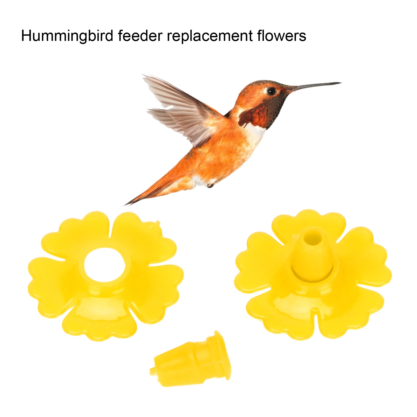 

E2 30 Sets Hummingbird Bird Feeder Flowers Multicolor Replaceable Hummingbird Bird Supplies Parrot Toy Feeder Flower Accessories