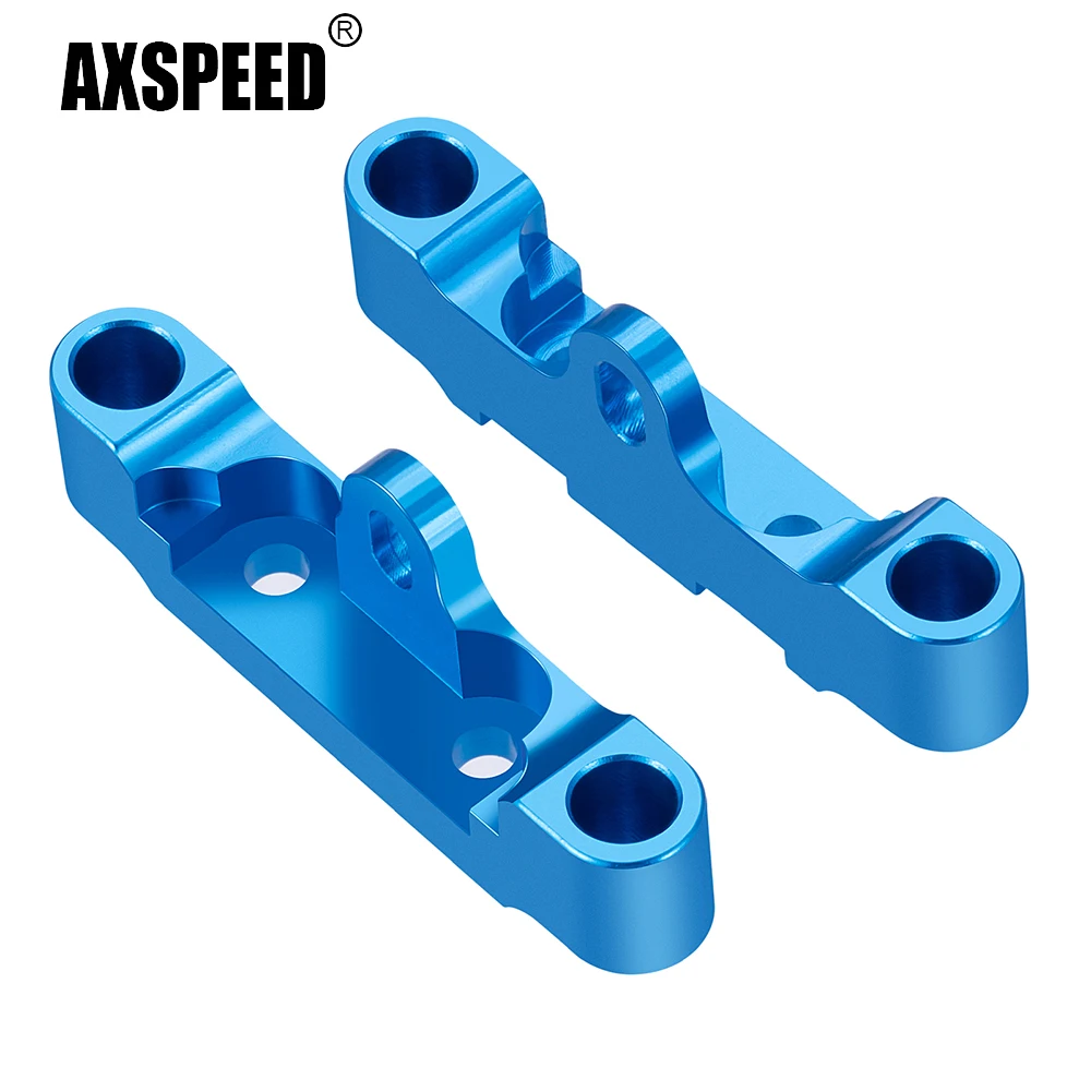 AXSPEED 2Pcs Aluminum Alloy Lower Swing Arm Holder Mount for Tamiya TT02 1/10 RC Car Upgrade Parts