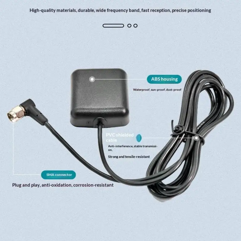 1Pcs 1.7 Meter GPS Antenna for Android Car Radio Durable Easy Mount DIY Accessories for Caddy Lada Efficient Positioning