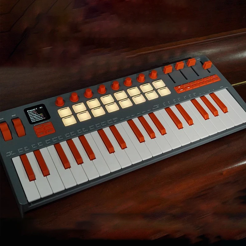 37 مفتاح MIDI لوحة المفاتيح المحمولة بلوتوث قرع الوسادة تحكم متعددة الوظائف منظم المركب قوة الاستشعار لوحات المفاتيح