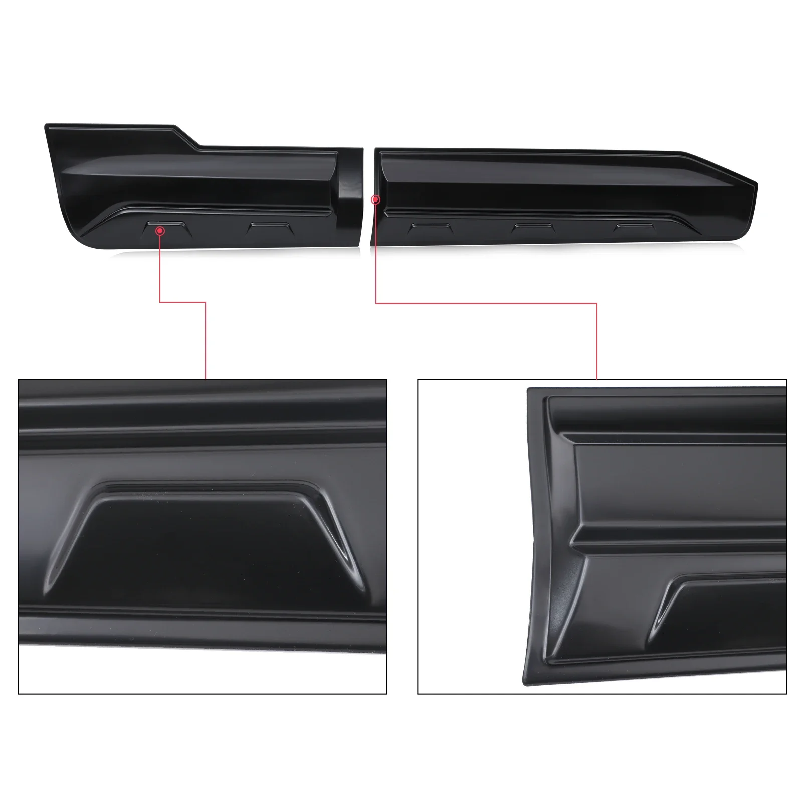 Car Side Body Cladding for Toyota Hilux revo 2015-2024 Double Cab Side Molding Guard Car Accessories 4PCS/Set