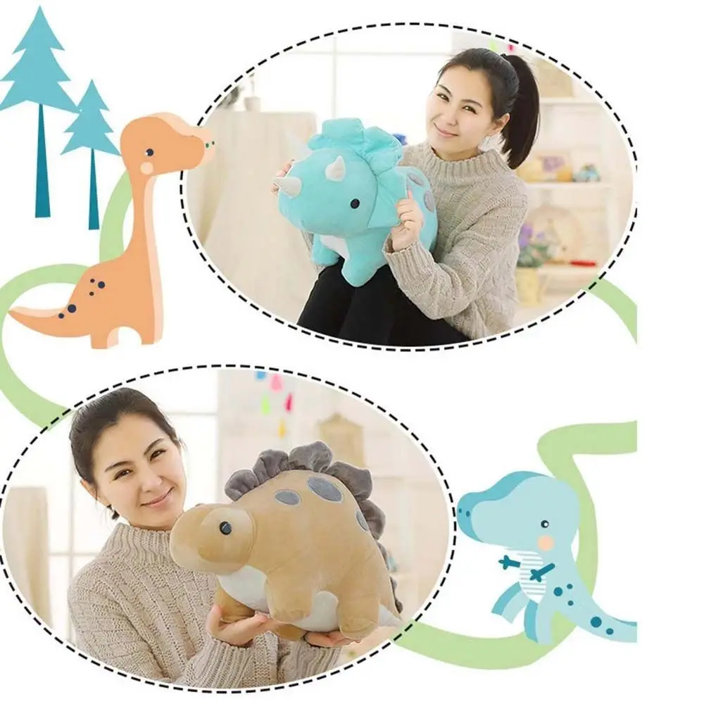 Crianças dos desenhos animados animal travesseiro de pelúcia triceratops decoração para casa travesseiro de dormir boneca de pelúcia dino brinquedo dinossauros brinquedo de pelúcia