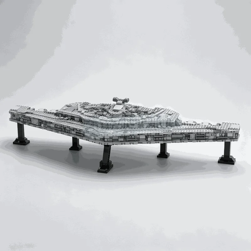 1692Parts MOC SciFi Galaxy Supreme Command Warship Space Battle Cruiser Building Blocks Custom Puzzle DIY Creative Assembly Toy