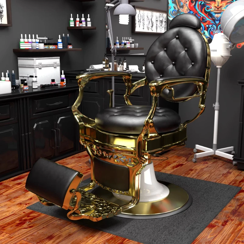 New Model Barber Chairs Men's Vintage Hairstyle Special Barber Chairs Application Commercial Furniture Sedia Da Barbiere ZY40LFY