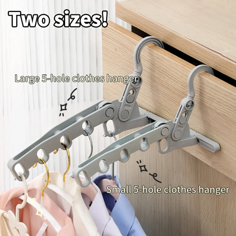 Five-holes Folding Clothes Hanger Portable Travel Hotel Dry Hanger Multi-functional Clothes Hanger Clothes Organizer Save Space