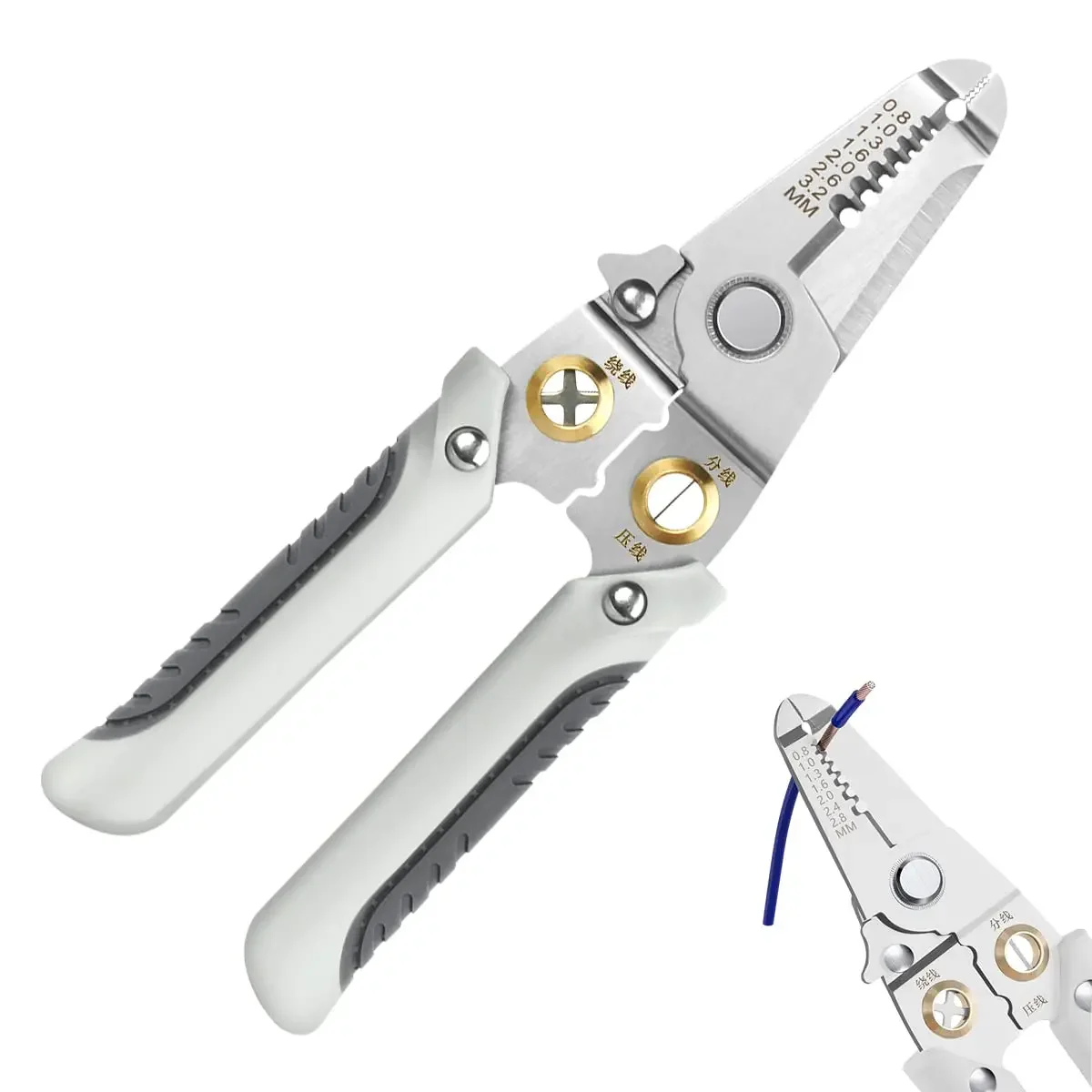 6 In 1 Wire Stripper Special Manual Wire Pliers Electric Cable Stripping Cutting Cable Stripper Crimping Multi Tool Peeler