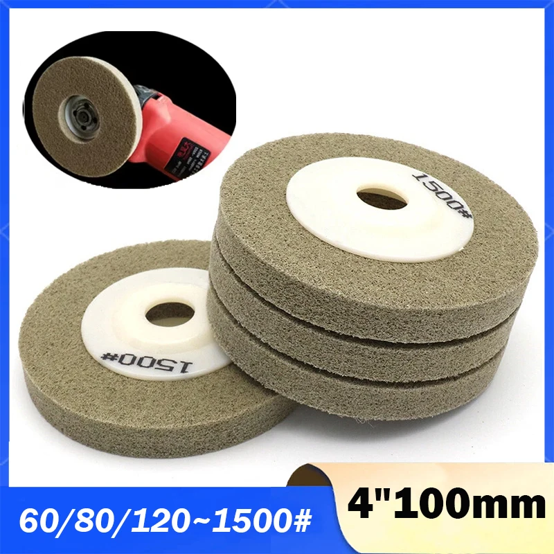 

4" - 100mm Nylon Fiber Flap Polishing Wheel Disc for Angle Grinder for Wood Metal Buffing Flap Disc Abrasive 60Grit - 1500Grit