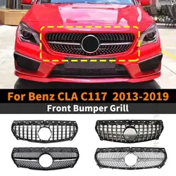 Middle Front Grille Bumper Grill For Mercedes Benz CLA C117 W117 220 260 180 200 2013 2014 2015 2016 2017 2018 2019 GT Diamond