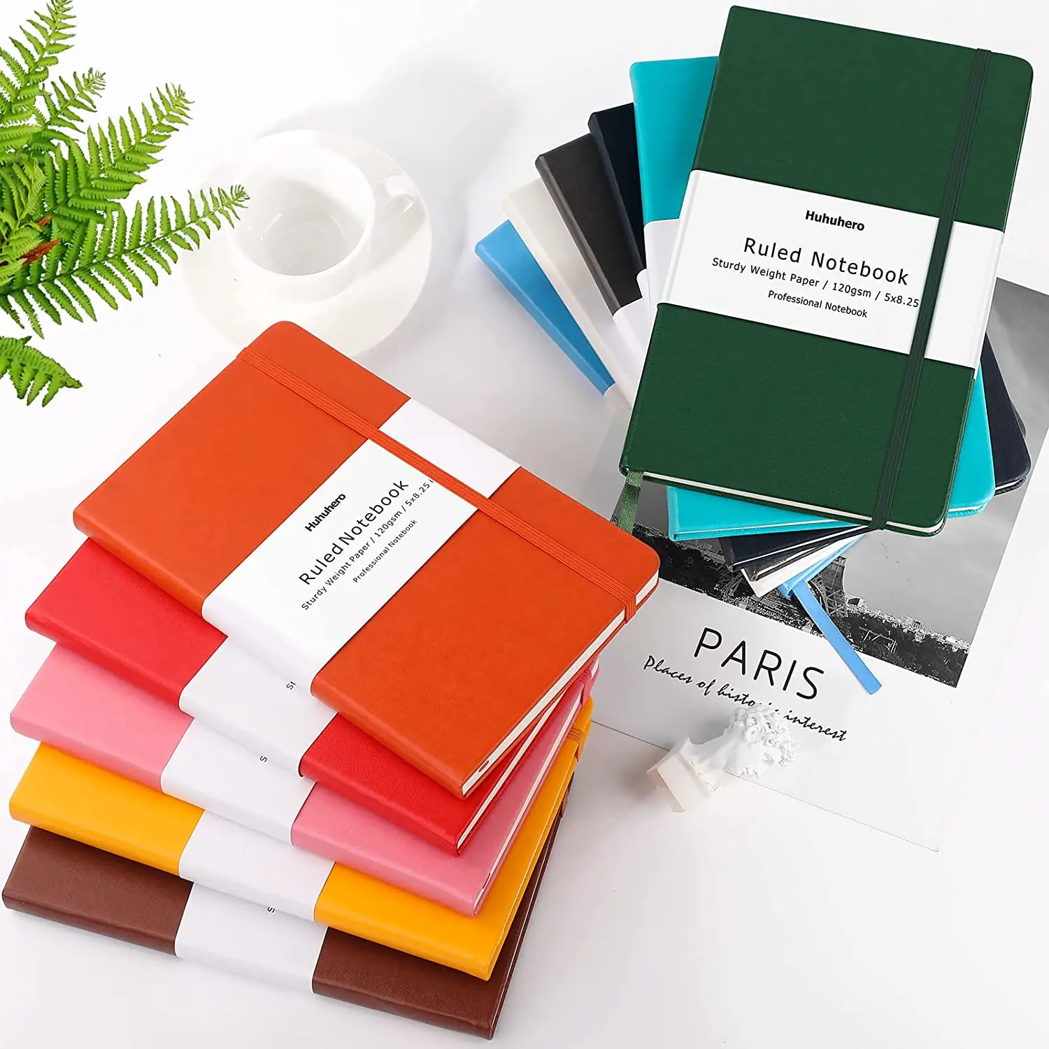 Notebook Journal Hard Cover, Ruled/Blank /Dotted Premium Thick Paper with Fine Inner Pocket,  Faux Leather for Journaling Writin