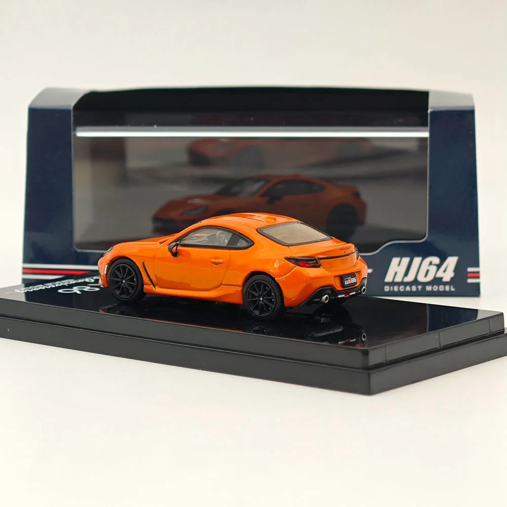 Hobby Japan 1:64 per GR86 RZ 10th Anniversary Limited con spoiler posteriore opzionale autentico Flamame Orange HJ 643048 Auto dei modelli P