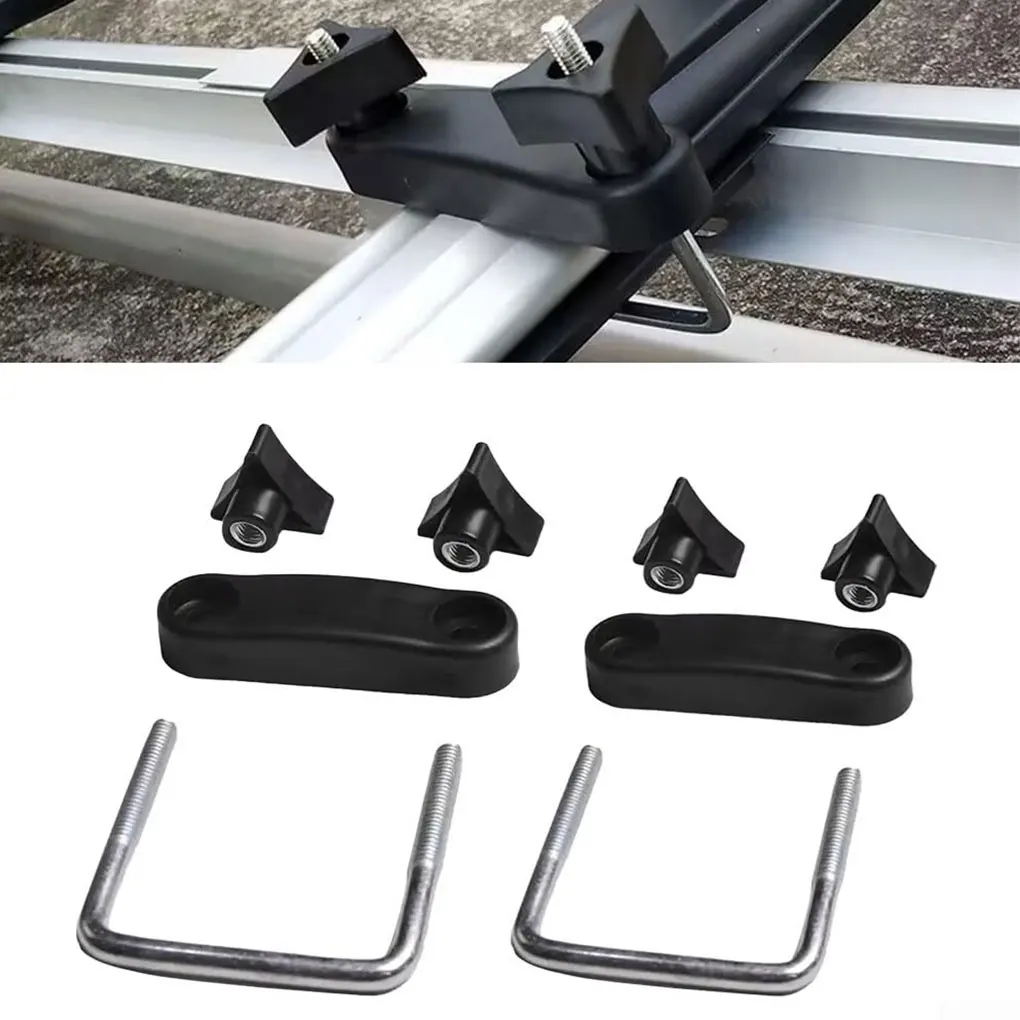 Car SUV Luggage Rack Buckle Universal Fixing Clip Buckle Cross Bar U-shaped Locking Accessories ForCar Roof Rack Bars Clip Cover