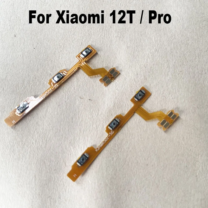 For Xiaomi 12T Pro Power Volume Buttons Flex Cable Power On Off  Volume Button Key Flex Cable Replacement