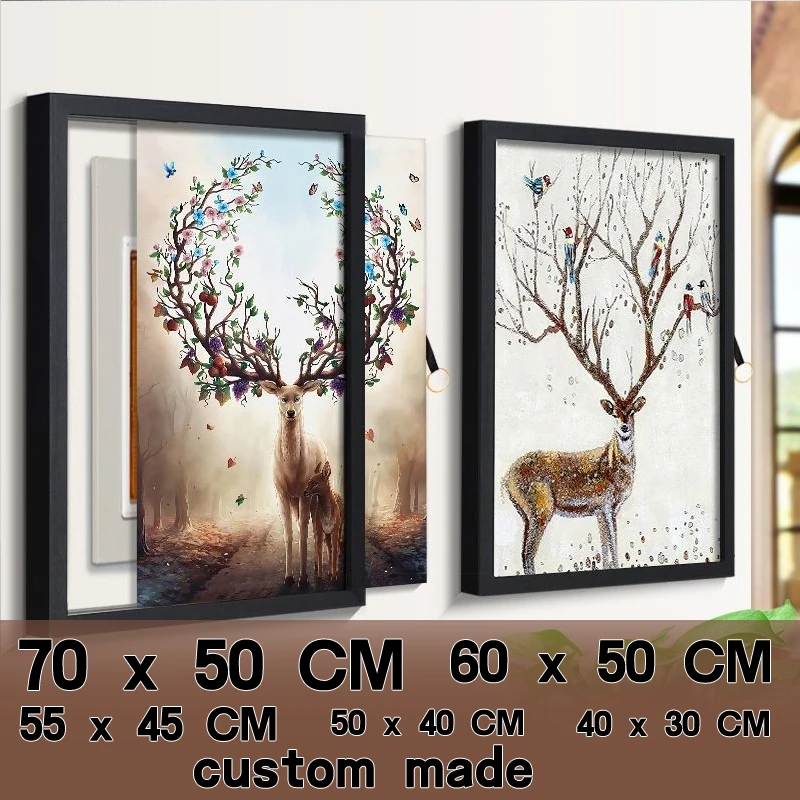 Electric Meter Switch Box Decorative Painting Push And Pull Living Room Wall Art Cover Hanging Mural Poster Picture With Frame