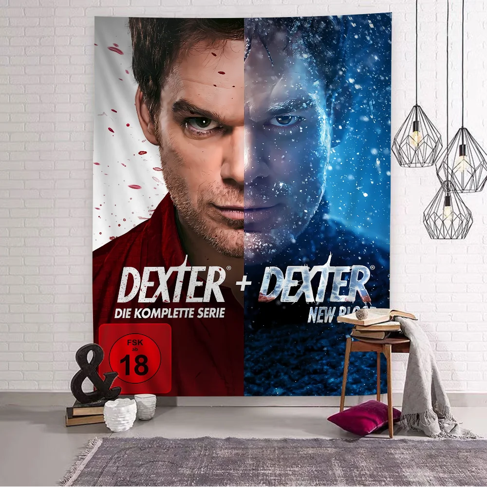 Horror TV Show Dexter Hanging Bohemian Tapestry Hanging Tarot Hippie Wall Rugs Dorm Japanese Tapestry