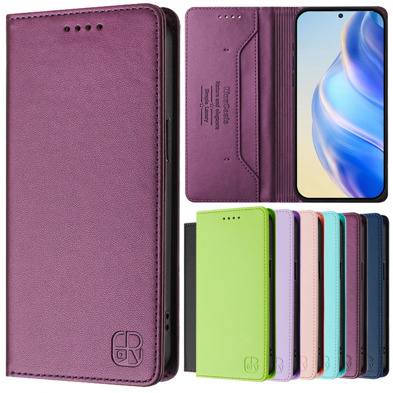 

Luxury Anti-thef Wallet Flip Cover Phone Case For Honor 200 Pro 90 Smart Honor200 Lite 5G Leather Cases Magnet Solid color Coque