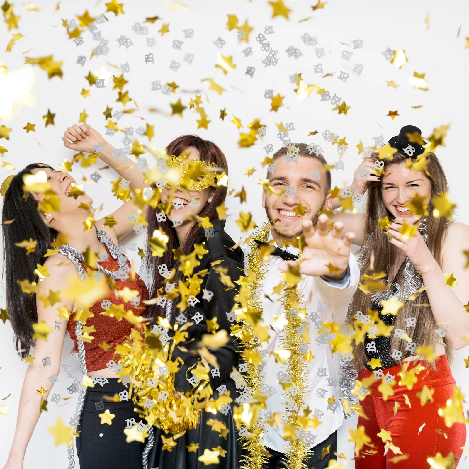 

600pc Confetti Plastic Number Design Shiny Flame Retardant For Birthday Wedding Party Decoration Table Scatter Glitter Sequins