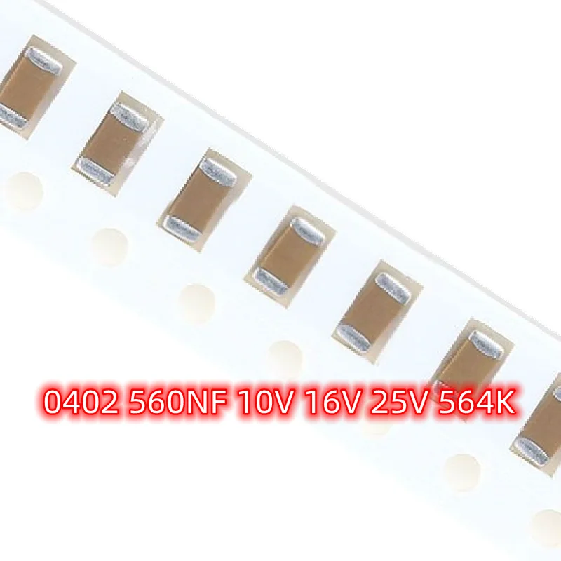 100pcs SMD 0402 560NF 10V 16V 25V 564K 0.56UF 10% X7R Chip Ceramic Capacitor 1005