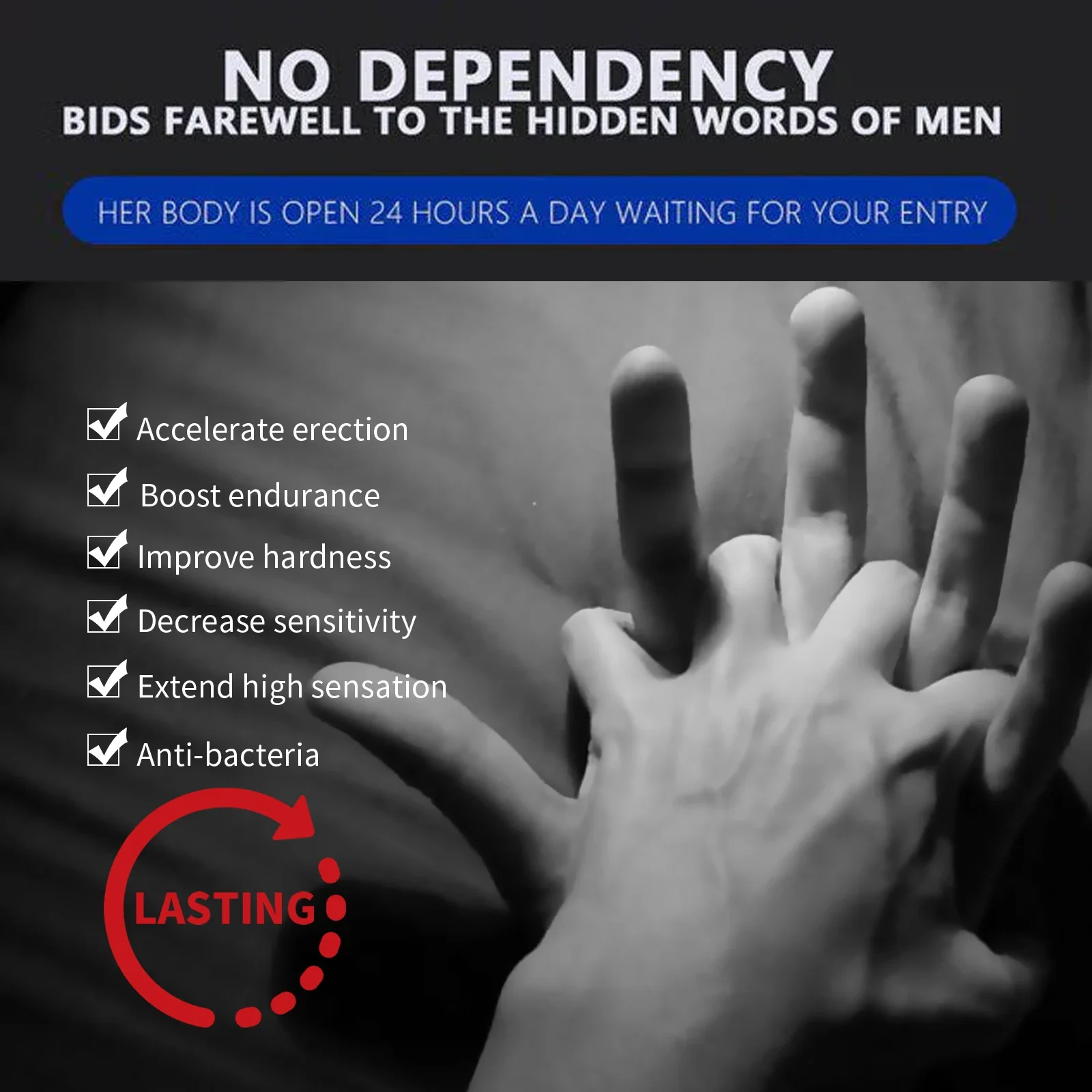 Duração até 60 minutos; macho