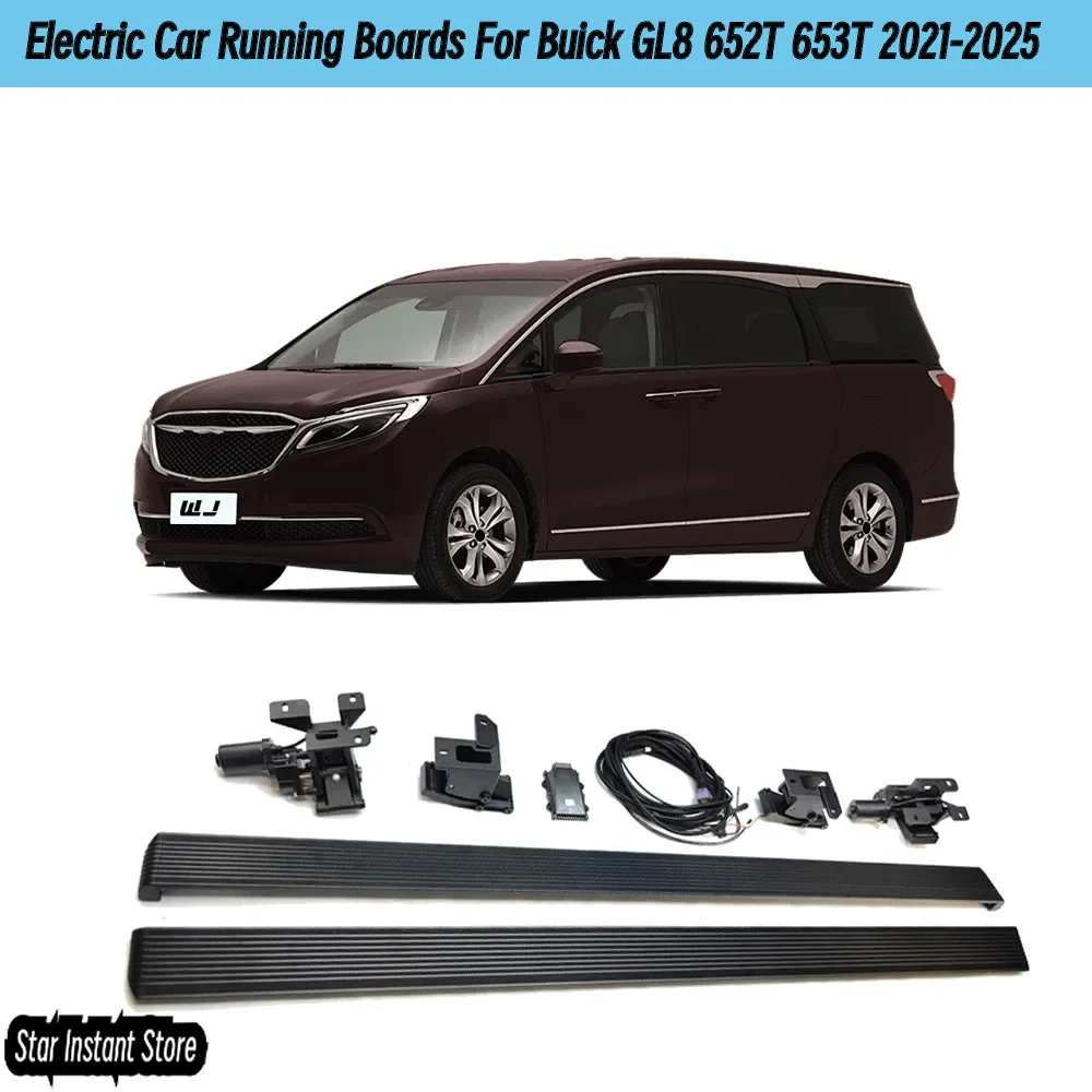 

Автоматические выдвижные подножки для Buick GL8 652T 653T 2021-2025, электрические боковые ступеньки со светодиодной подсветкой, ступеньки MPV из алюминиевого сплава