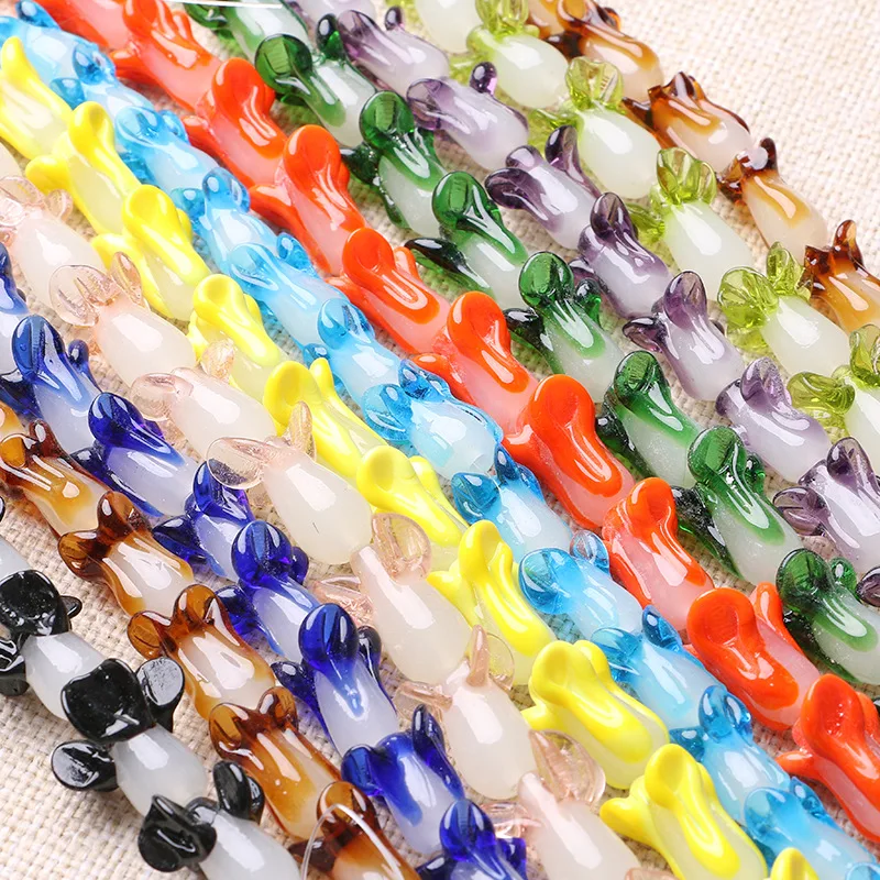 10 sztuk warzyw słodkie kapusta pekińska Handmade Lampwork koraliki szklane luźne koraliki do tworzenia biżuterii DIY bransoletka naszyjnik Craft