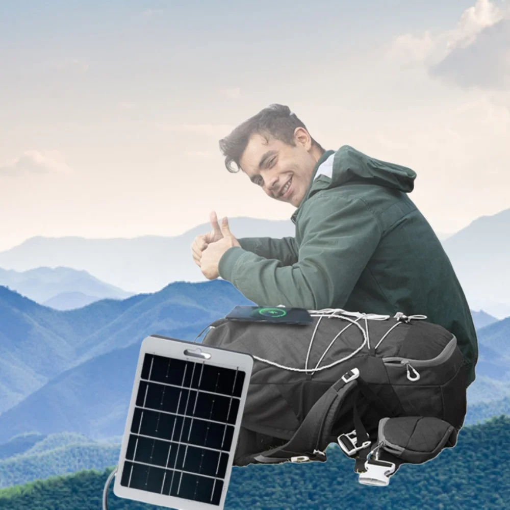 5V 3W Wholesale Solar Panel USB Waterproof Outdoor Hike Camping Portable  Battery Mobile Phone Charging Bank Charging Panel