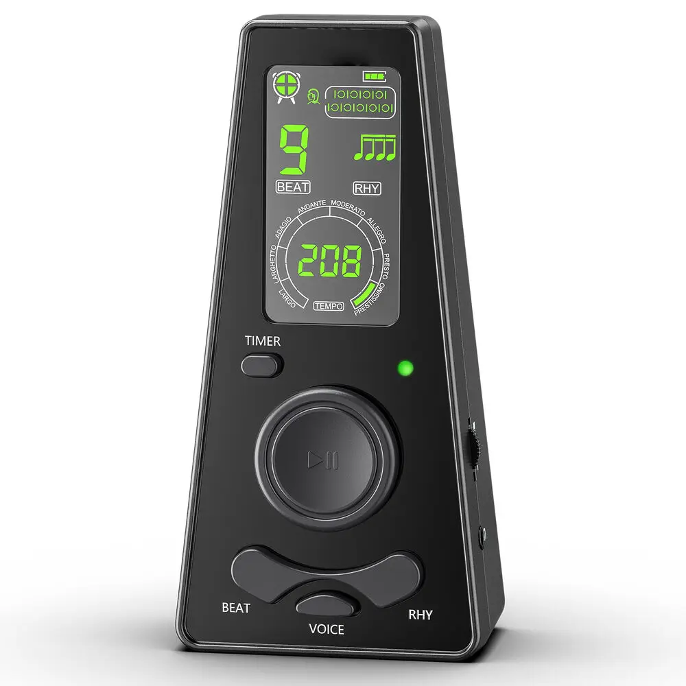 SOLO Digital Electronic Guitar Metronome Timer 10 Beats 9 Rhythms Universal