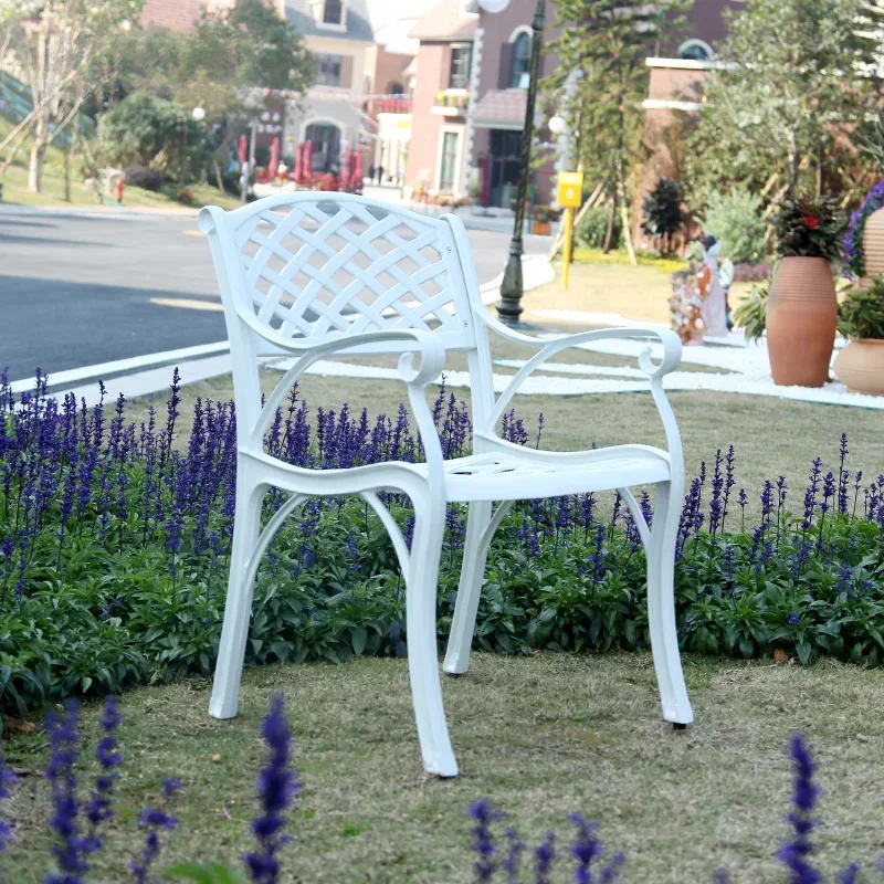 Juego de mesa de cuatro sillas de aluminio fundido de calidad perfecta para jardín al aire libre, Patio