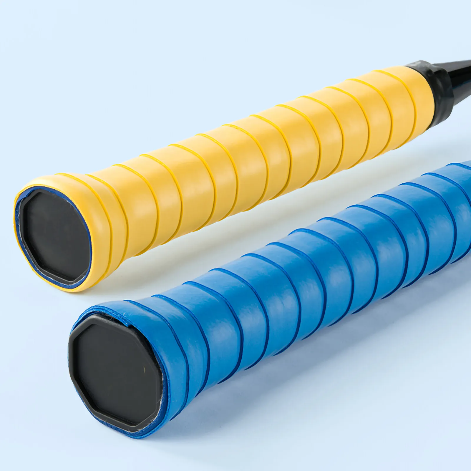 10Pcs Cost-Effective PU Anti-Slip Sweat-Absorbent Racket Belt Breathable Ergonomic Design for Badminton Tennis Racket