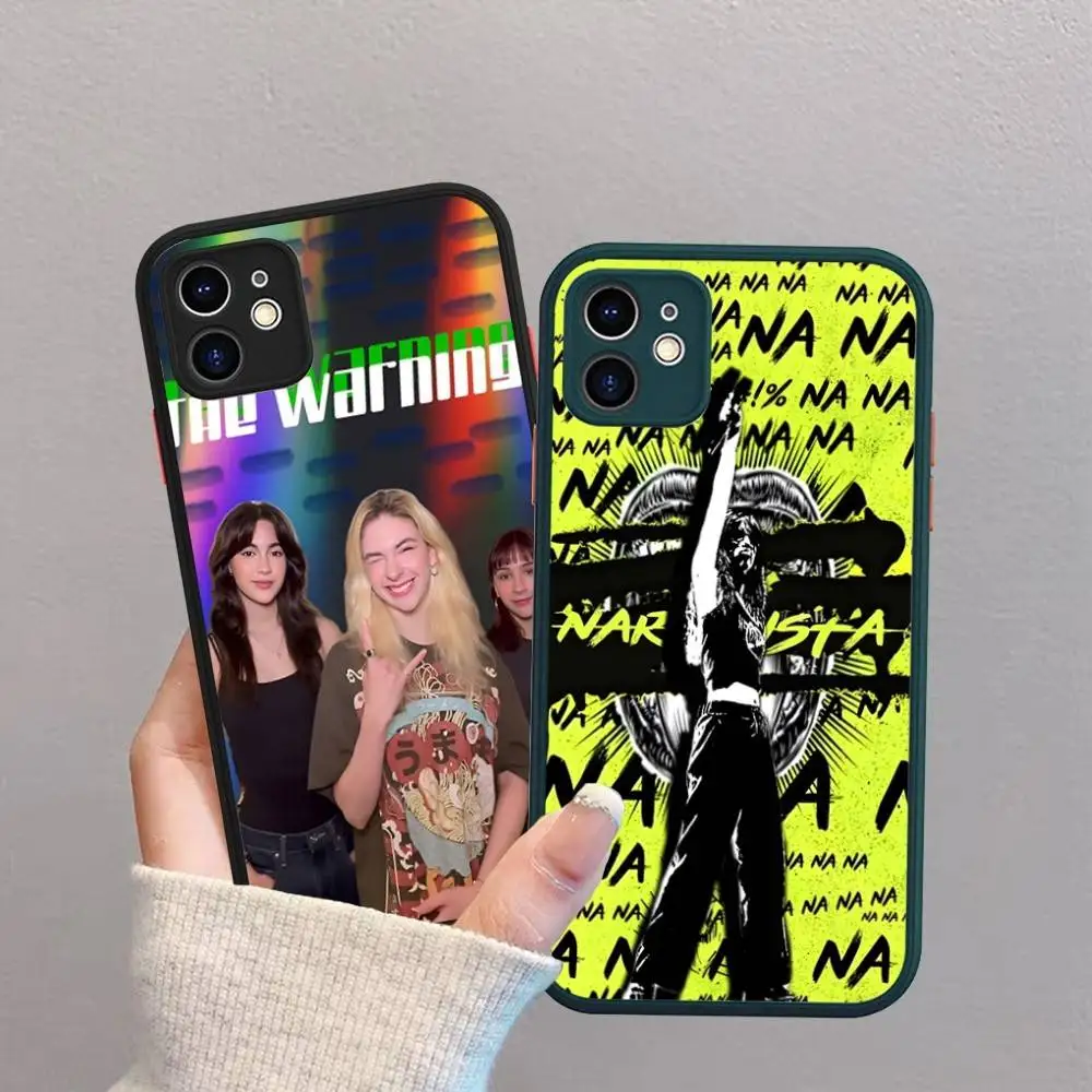 Rock Band The W-WarningPhone Case para iPhone 16 15 14 13 12 11 Pro Max Plus X XS MAX Preto Fosco Phone Fundas