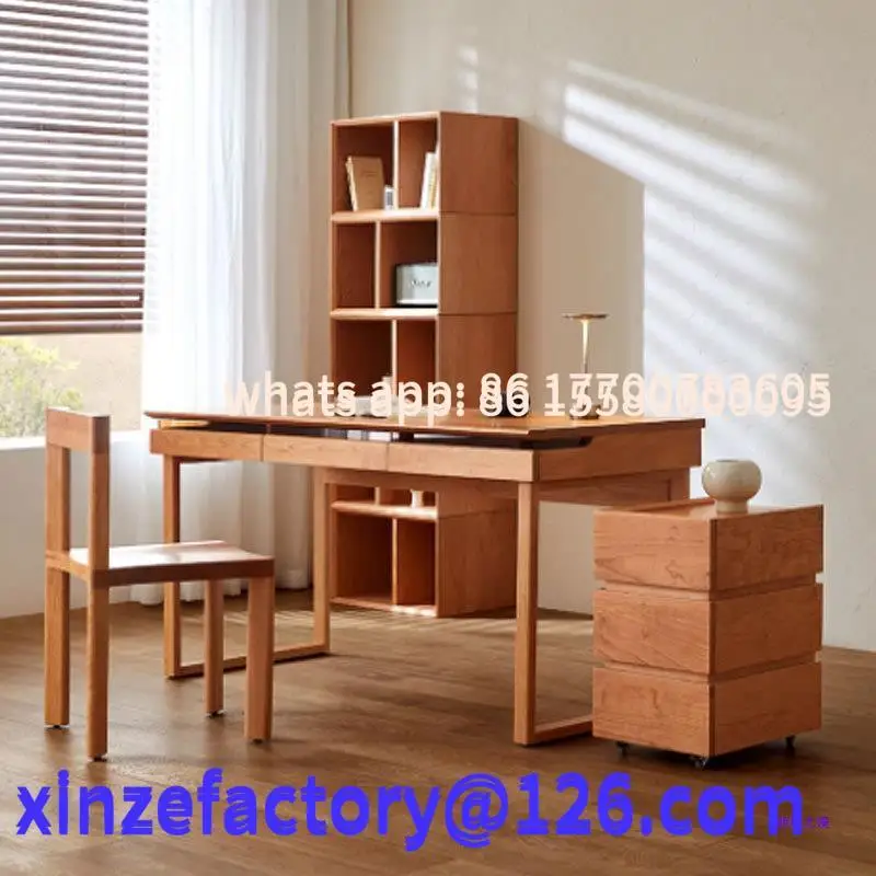 Customized Nordic Cherry Solid Wood Desk Modern Simple Home Computer Office