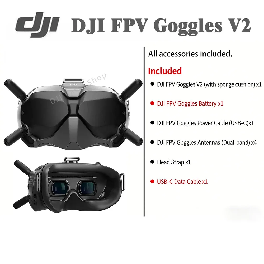 

DJI FPV Goggles V2 with Battery – HD Low Latency 110min Flight Time Used 96%NEW All Accessories Included.