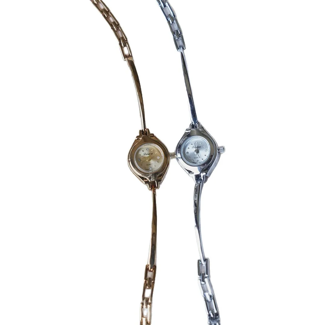 

Нишевые высококачественные часы-браслет, маленькие ретро-браслеты, простые кварцевые маленькие золотые часы с тонким ремнем