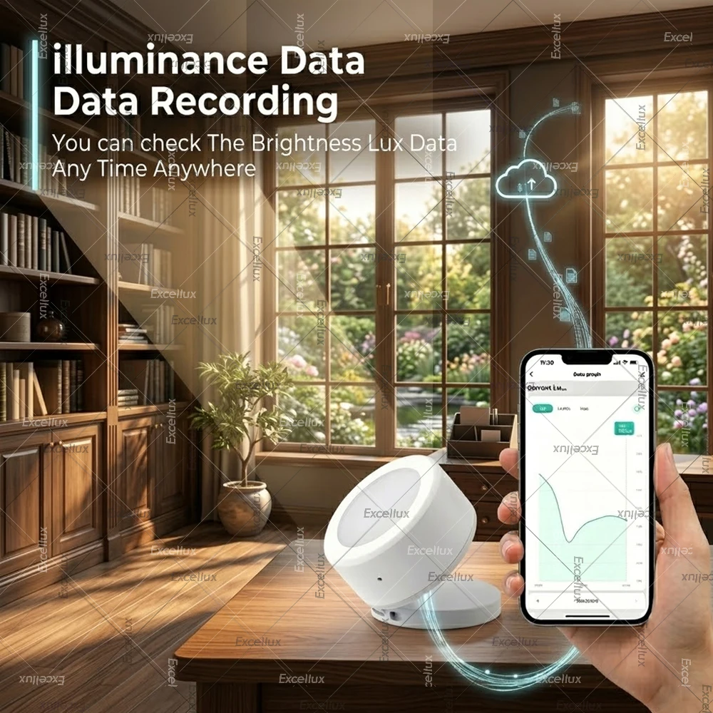 Zigbee Smart Light Sensor Illumination Brightness Lux Detector Battery Operated Support Tuya Home Assistant Zigbee2mqtt Gateway