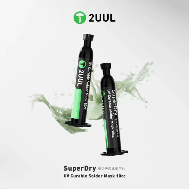 1szt 10cc 2UUL superDry utwardzana uv maska lutownicza UV napromieniowanie lampy UV 3 sekundy szybkie utwardzanie do PCB jumper dot naprawa końcówki lutowniczej