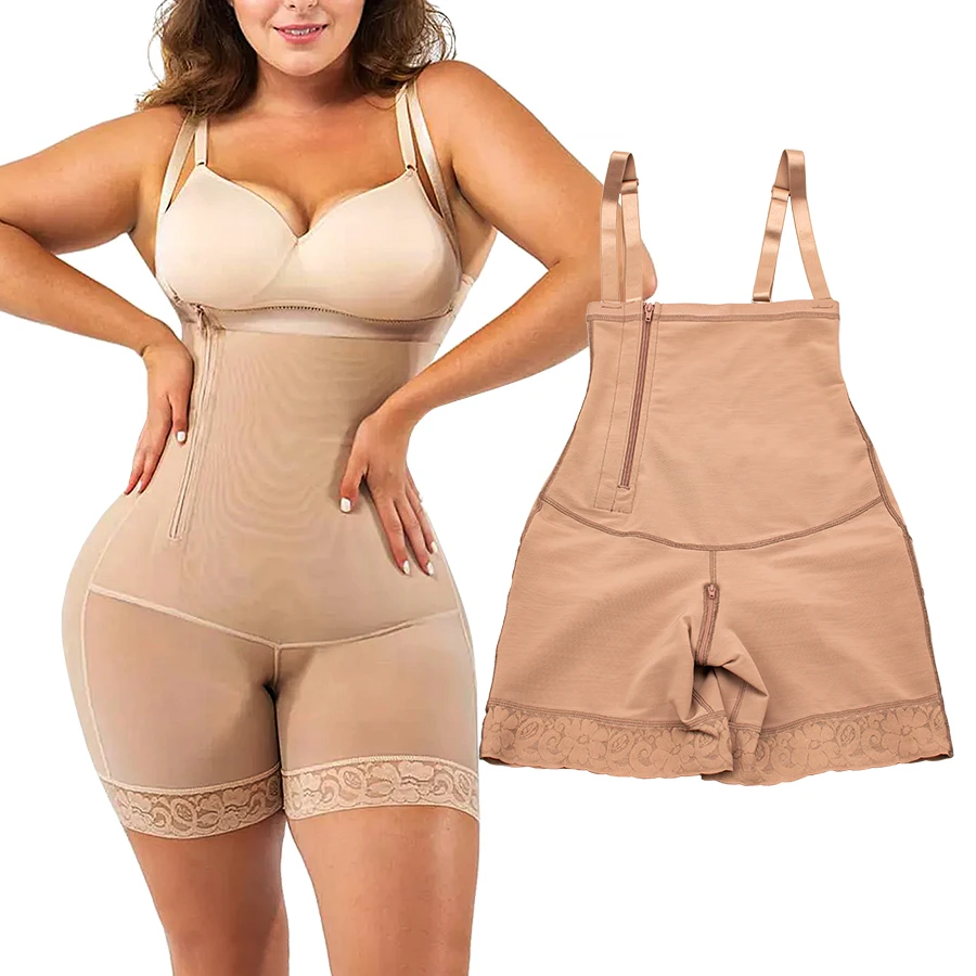 Tummy Control Shaper Faja Colombian Shapewear Waist Reducing Sheath Chest Suspender Bbl Panty Postpartum Girdles Women Butt Lift