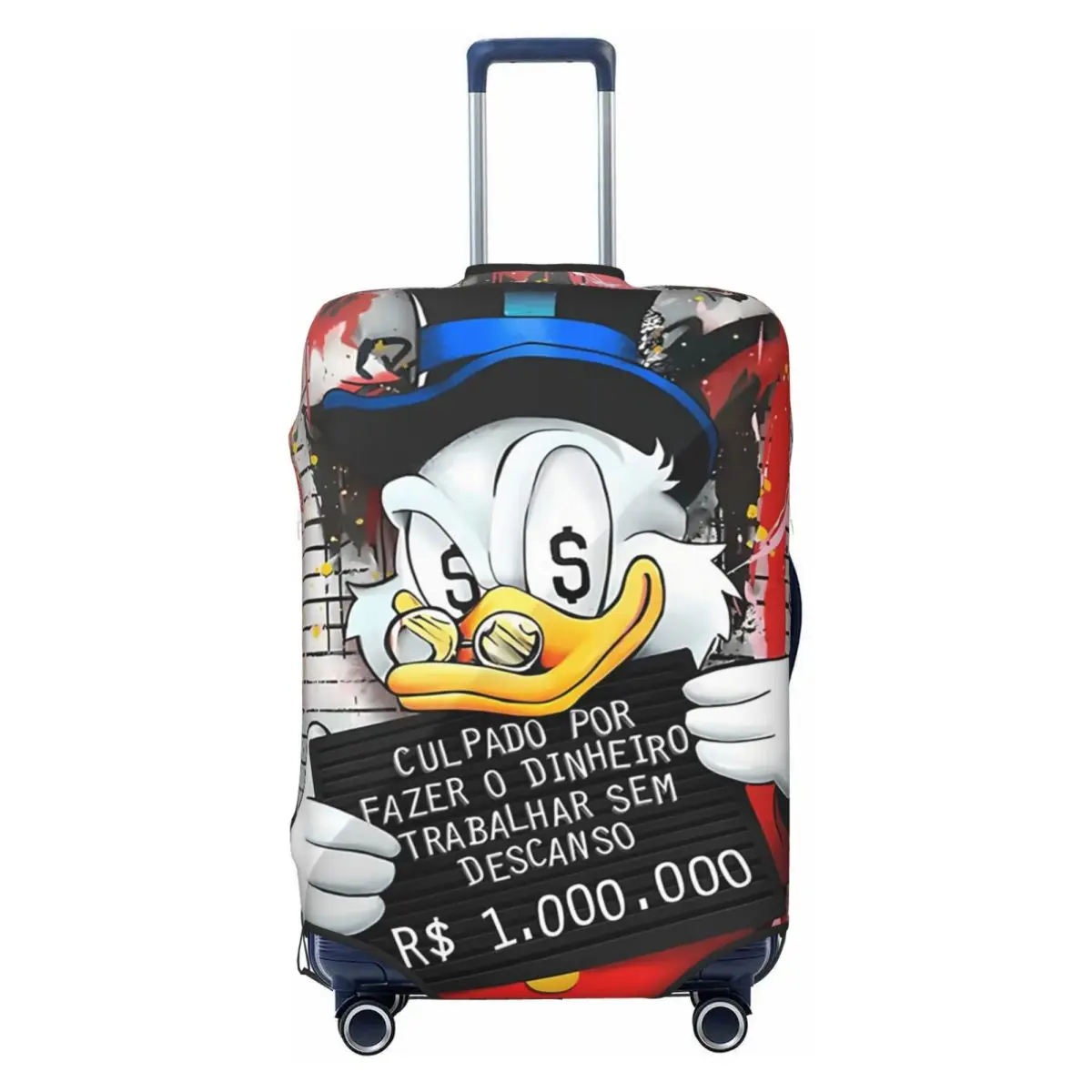 

Anime Scrooge McDuck Luggage Cover Elastic Donald Duck Comics Travel Suitcase Protective Covers Fits 18-32 Inch