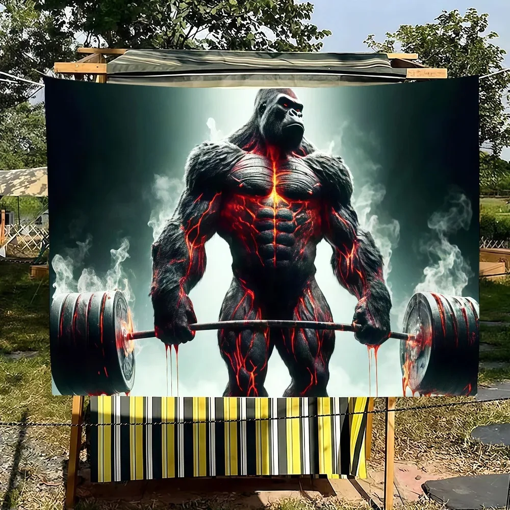 Fitness Weightlifting Gym  flag For Bedroom Living Bar Garden Outdoor Active  Decoration Background And Concert