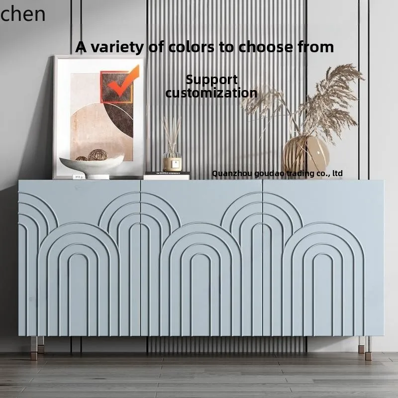 YFY  Light Luxury Lacquer Sideboard Cabinet Solid Wood Entryway Art Living Room Storage Multi-Functional Storage Cabinet