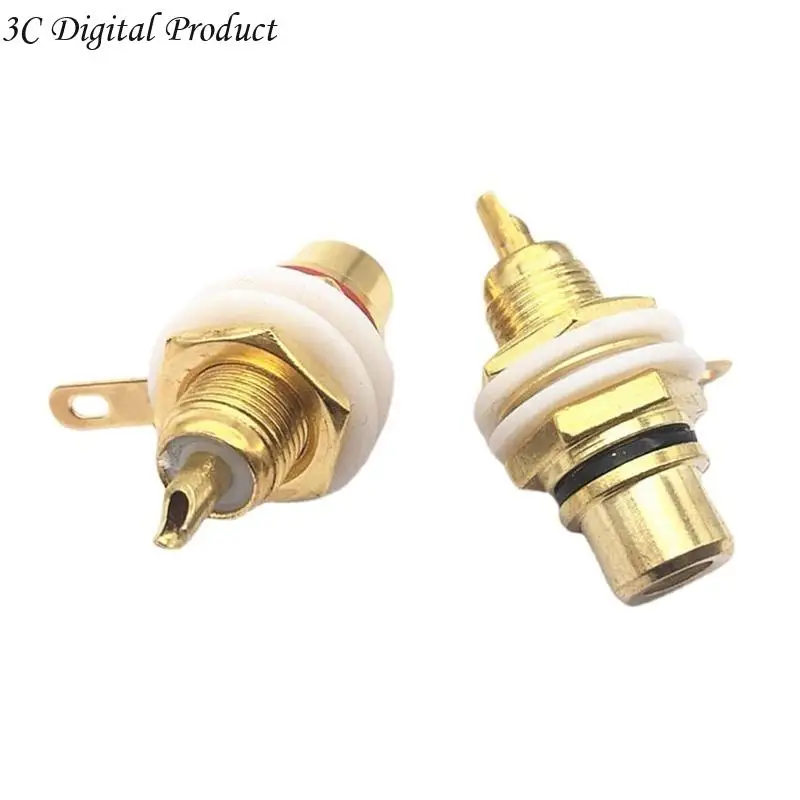 Золотая с золотой лотос RCA Socket Av-Audio Socket RCA Plug Discover Terminal- Аудио-усилитель сплай