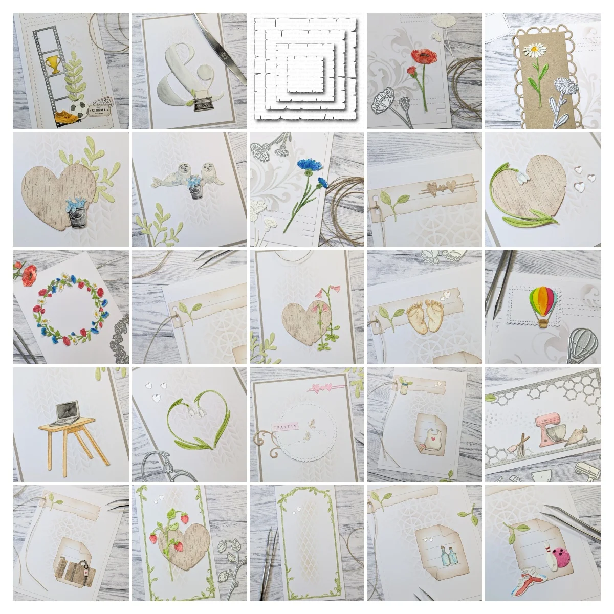 Daisy Cornflower Vallmo Hearts Mini Summer 2025 New Metal Cutting Dies For DIY Decorating Scrapbook Paper Card Album Embossing