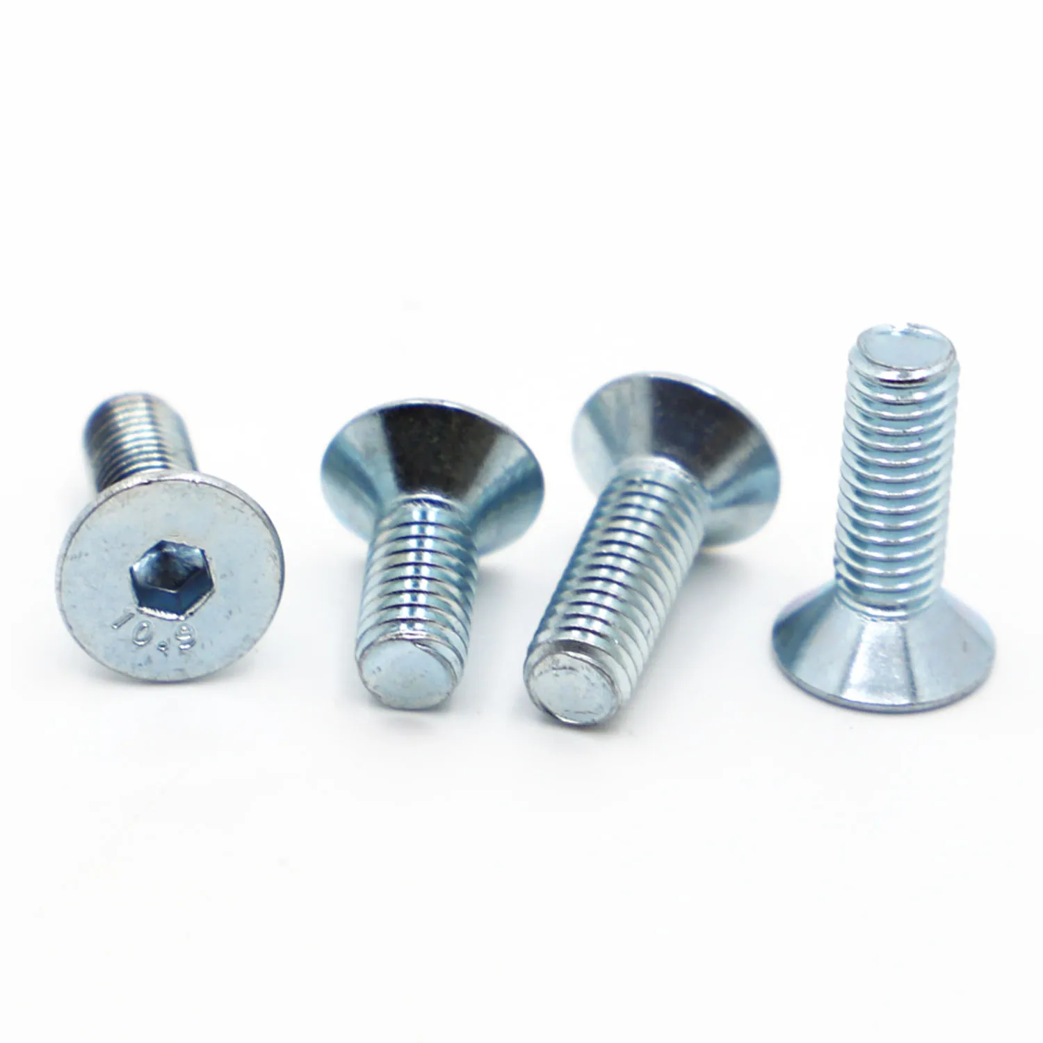 Grade 10.9 Zinc Plated Hex Socket Cap Head Screw Bolts M3 M4 M5 M6 M8 M10 High Strength Allen Key Flat Countersunk Machine Screw