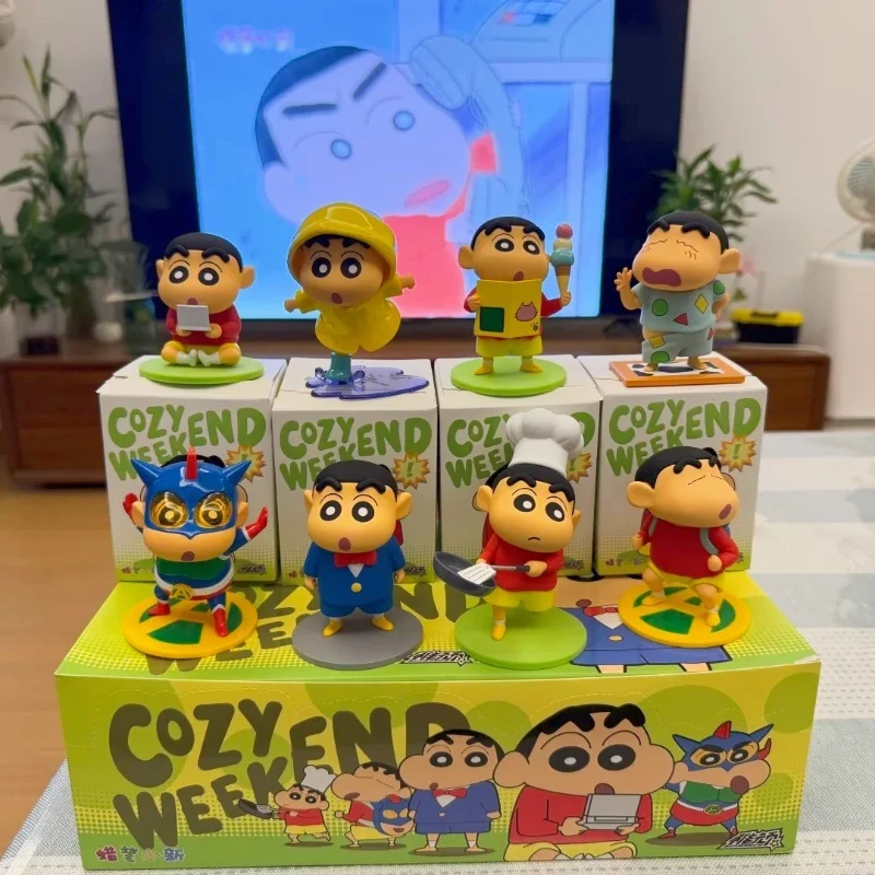 

Подлинный карандаш Shin-Chan Weekend Series слепая коробка Action Kamen Shin-Chan Коллекционные фигурки украшения украшения модель