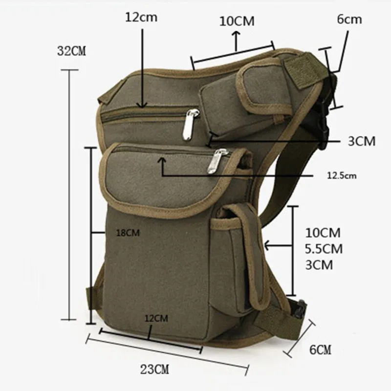 Men Canvas Drop Waist Bags Leg Pack Bag Men Belt Bicycle And Motorcycle Money Belt Fanny Pack For Work High Quality