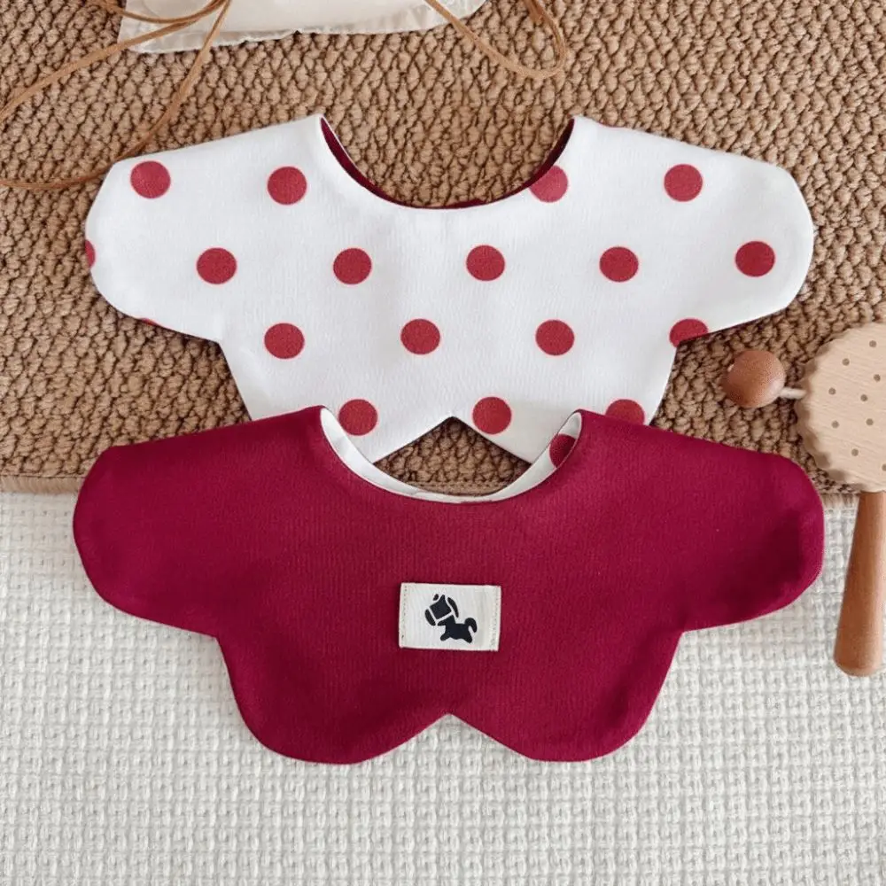 Cartoon Baby Feeding Bib Two-sided Usable Soft Texture Baby Drool Bib Breathable Skin-friendly Cute Saliva Towel Infant Teething