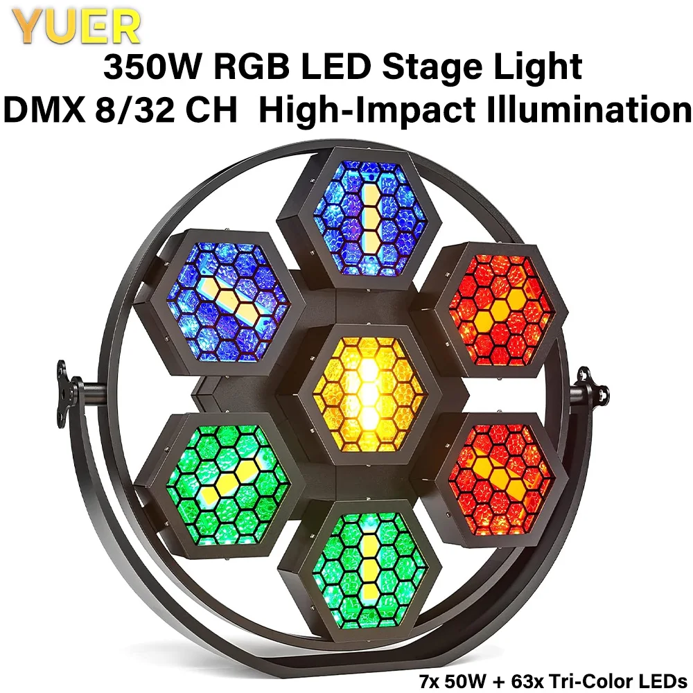 luminaria de palco profissional 7x50w lampadas de alto brilho 63 leds rgb dmx control perfeito para concertos e eventos novo 01