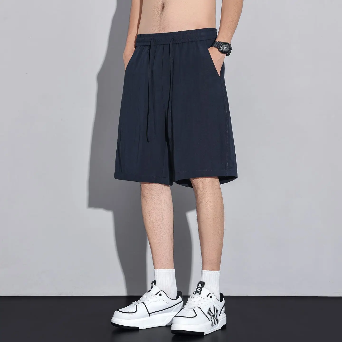 New 2026 Chinese Style Linen Pants Lightweight Breathable Trendy Men's Shorts Cotton Linen Casual Pants High Waist Straight Leg